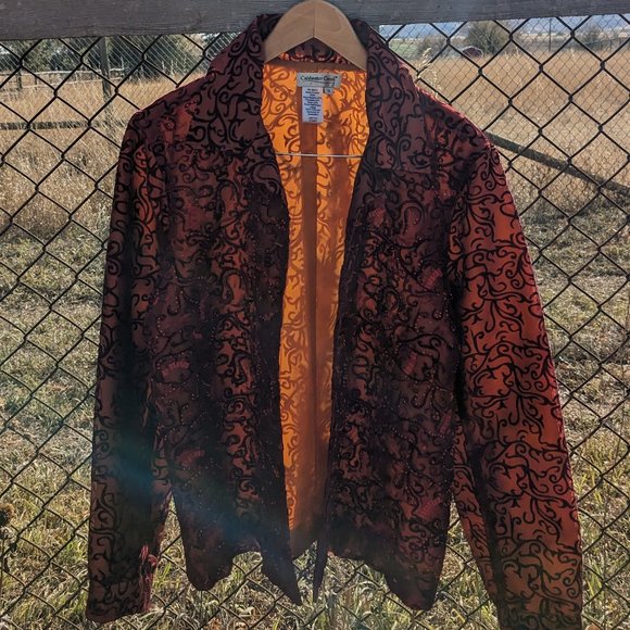 Gorgeous Textured Cranberry Red Jacket - Picture 12 of 14